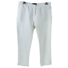 Pantaloni Ann Demeulemeester Bianchi in Lino e Cotone Bianco