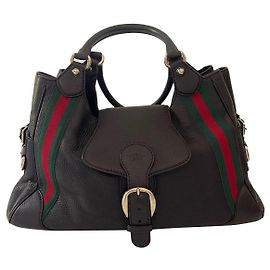 Bolsa Gucci de couro marrom Marrom