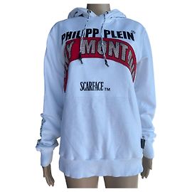 Pull Philipp Plein Tony Montana Blanc Coton M Blanc