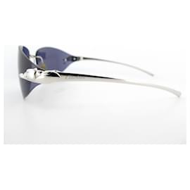 Cartier-NINE CARTIER PANTHERE SUNGLASSES IN SILVER METAL NEW SUNGLASSES-Silvery