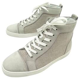 Christian Louboutin-CHRISTIAN LOUBOUTIN LOUIS ORLATO SHOES 41 SUEDE CANVAS SNEAKERS SNEAKERS-Other