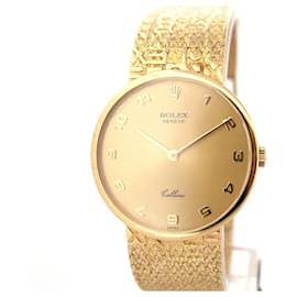 Rolex-VINTAGE ROLEX CELLINI WATCH 4934 32 MECHANICAL MM IN YELLOW GOLD 18K GOLDEN WATCH-Golden