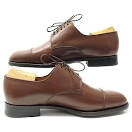 JM Weston-JM WESTON SHOES 500 DERBY STRETCH 8E 42 BROWN LEATHER SHOE SHOES-Brown