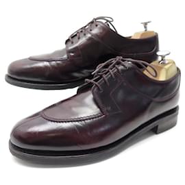 Paraboot-PARABOOT DERBY ROUSSEAU SHOES 7.5 41.5 DEMI-HUNTING BORDEAUX LEATHER SHOES-Dark red