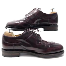 Paraboot-PARABOOT DERBY ROUSSEAU SHOES 7.5 41.5 DEMI-HUNTING BORDEAUX LEATHER SHOES-Dark red