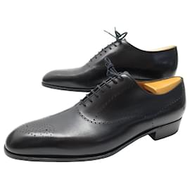 JM Weston-JM WESTON SAVILE PERFORATED SHOES 582 10.5b 44 44.5 RICHELIEU SHOES-Black