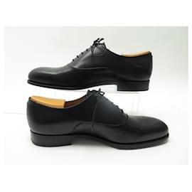 JM Weston-NEW JM WESTON RICHELIEU SHOES 486 10.5D 44.5 BLACK LEATHER SHOES-Black