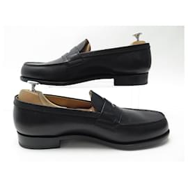 JM Weston-NEW JM WESTON LOAFERS 180 10.5C 44.5 GRAINED LEATHER LOAFER SHOES-Black
