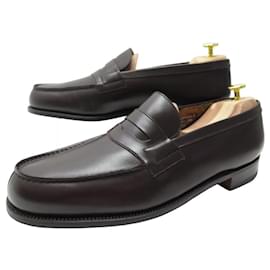JM Weston-NEW JM WESTON SHOES 180 10D 44 BROWN LEATHER MOCCASINS SHOES-Brown