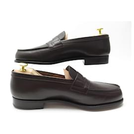 JM Weston-NEW JM WESTON SHOES 180 10D 44 BROWN LEATHER MOCCASINS SHOES-Brown