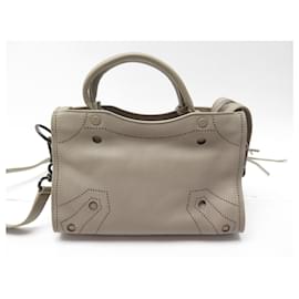 Balenciaga-NEW BALENCIAGA BLACKOUT CITY HANDBAG 443518 TAUPE LEATHER BAG CROSSBODY-Taupe