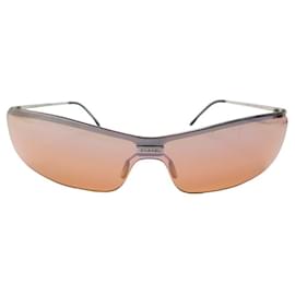 Chanel-Óculos de sol CHANEL 4043 ÓCULOS DE SOL DE VIDRO LARANJA DE METAL PRATA-Prata