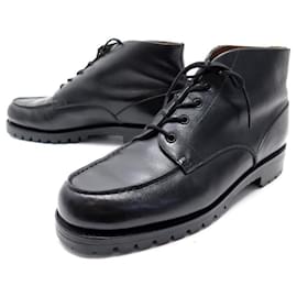 JM Weston-JM WESTON DERBY GOLF HIGH SHOES 741 8C 42 LEATHER BOOTS SHOES-Black