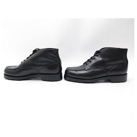 JM Weston-JM WESTON DERBY GOLF HIGH SHOES 741 8C 42 LEATHER BOOTS SHOES-Black