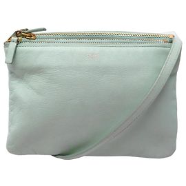 Céline CELINE POCHETTE TRIO PM HANDTASCHE MINTGRÜNE HANDTASCHE AUS LEDER Grün