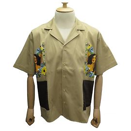 Autre Marque NUOVA CAMICIA RHUDE CIGAR M A MANICHE CORTE 48 NUOVA CAMICIA IN COTONE BEIGE Beige