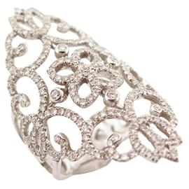 Messika-MESSIKA EDEN T RING50 in white gold 18K SET 52 diamants 0.92CT GOLD RING-Silvery