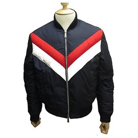 Dsquared2 NEW DSQUARED JACKET2 BOMBER S74I HAVE0760 M 50 IN NAVY BLUE NYLON NEW COAT Navy blue