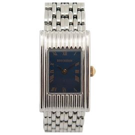 RELÓGIO PEQUENO BOUCHERON REFLETIDO 29 mm quartzo 3 PULSEIRAS DE RELÓGIO DE AÇO Prata