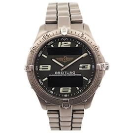 Breitling-MONTRE BREITLING AEROSPACE E75362 40 MM TITANE QUARTZ CHRONOGRAPHE WATCH-Argenté