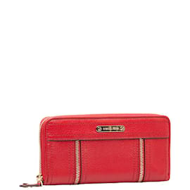 Michael Kors-Leather Continental Wallet 35H5GMXZ3l-Red