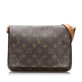 Louis Vuitton-Monogram Musette Tango Correa Corta M51257-Castaño