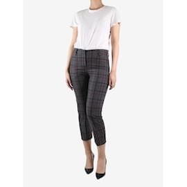 Brunello Cucinelli-Brunello Cucinelli Grey check patterned trousers - size US 4-Grey