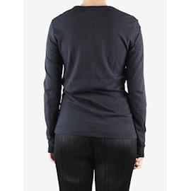 Rag & Bone-T-shirt preta de manga comprida - tamanho M-Preto