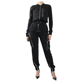Rick Owens Schwarzer Overall mit Reißverschluss – Größe UK 8 Schwarz