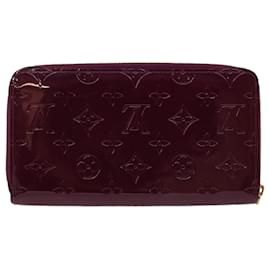 Louis Vuitton-LOUIS VUITTON Monogram Vernis Zippy Wallet Portefeuille Long Violet M93609 auth 47410-Violet