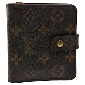 Louis Vuitton-LOUIS VUITTON Monogram Compact zip Wallet M61667 LV Auth 47161-Monogram