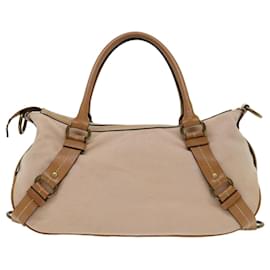 Burberry-BURBERRY Blue Label Shoulder Bag Canvas 2way Beige Auth ac2007-Beige