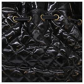 Chanel-CHANEL Shoulder Bag Patent Leather Black CC Auth bs6675-Black