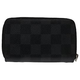 LOUIS VUITTON LOUIS VUITTON Zippy Coin Purse wallet N63076 canvas Black  Used mens LV N63076