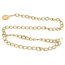 Chanel-cinturon chanel metalico 33.5"" Autenticación CC en tono dorado9885segundo-Otro