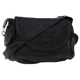 Bally-BALLY Shoulder Bag Leather Black Auth bs6692-Black