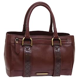 Burberry-BURBERRY Sac à Main Cuir Rouge Auth am4670-Rouge