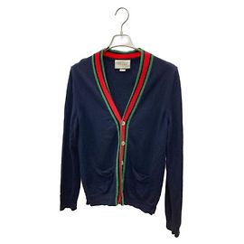 Gucci Navy Blue Wool Cardigan XL Navy blue