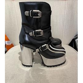 Gucci-GUCCI  Ankle boots T.EU 38 leather-Black