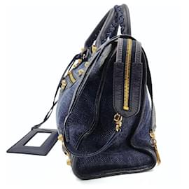 Balenciaga-Balenciaga City Denim shoulder bag-Blue