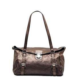 Prada-Borsa a tracolla ripiegabile Vitello Lux BR3901-Marrone