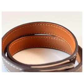 Hermès-Hermes Kelly bracelet lined turn-Brown