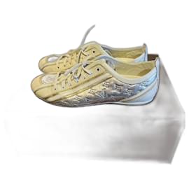 Louis Vuitton-Flats-Silvery,White