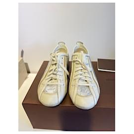Louis Vuitton-Flats-Silvery,White