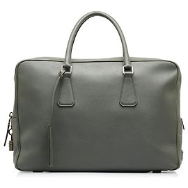 Bolso de negocios gris saffiano de Prada Gris