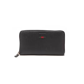 Gucci-Leather zip around wallet 475974-Black