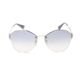 Prada-Óculos de sol coloridos grandes SPR 64T-Cinza