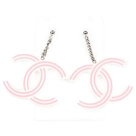 Orecchini CC in plastica rosa Chanel Rosa