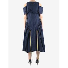 Fendi-Robe bleue à épaules dénudées et découpe florale - taille UK 12-Bleu