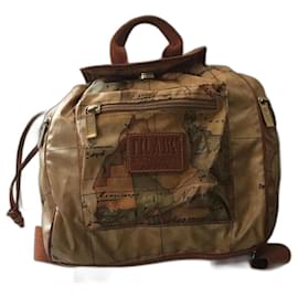 Autre Marque Mochila Alviero Martini de piel color camel Camello
